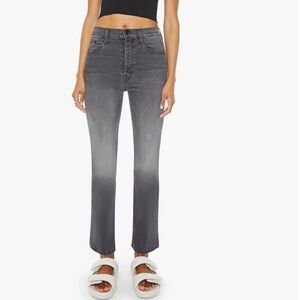 MOTHER Gray Straight Leg Jeans